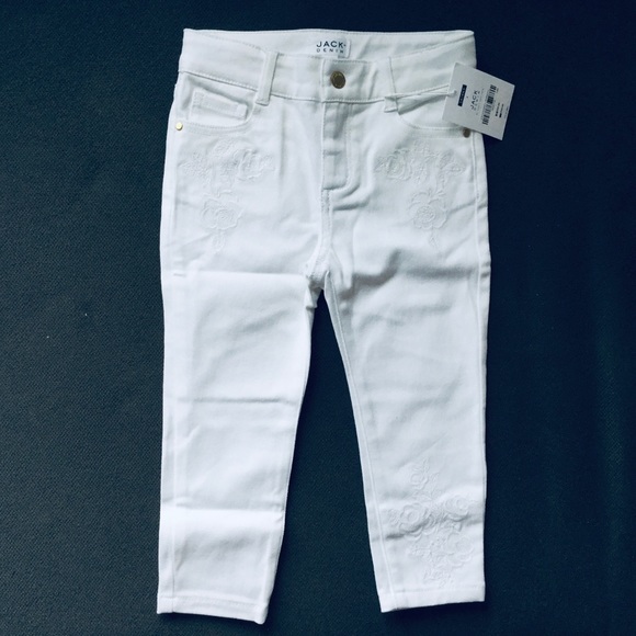 JANIE AND JACK Girl Jeans with Flowers | 4 YRS NWT - Picture 6 of 11